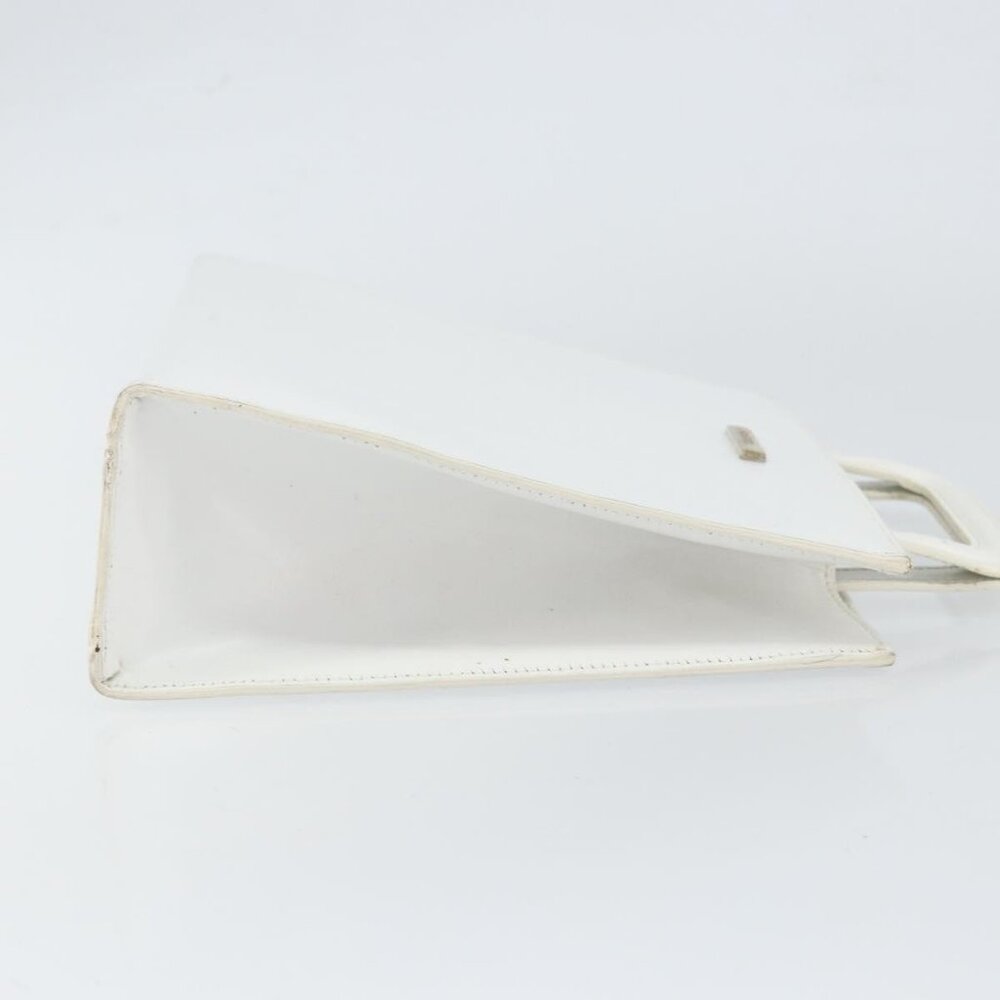 GUCCI Hand Bag Leather White Gold 001 2122 1773 Auth 146899 - Picture 5 of 16